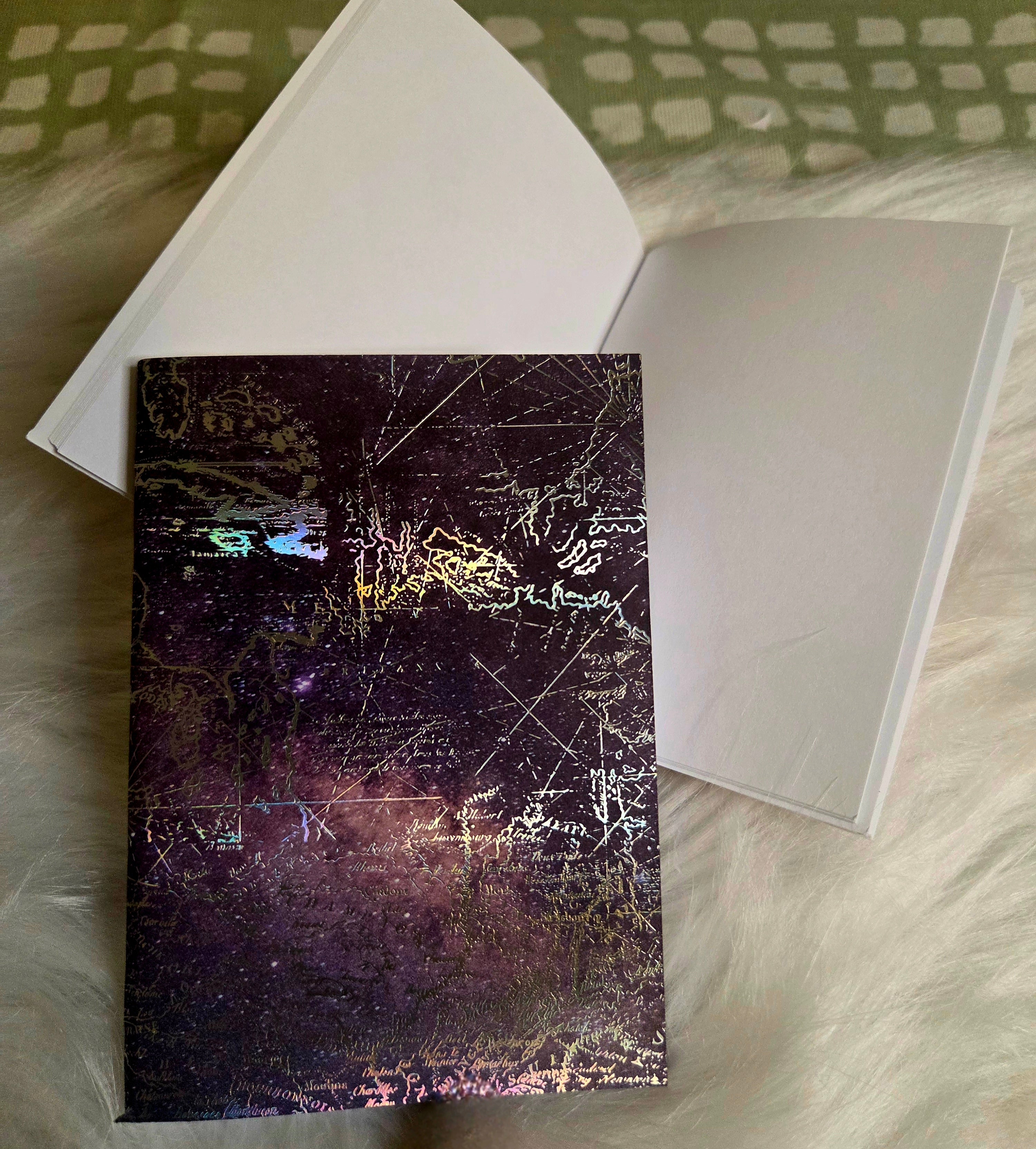 Holographic Map Pocket Journlette Unruled