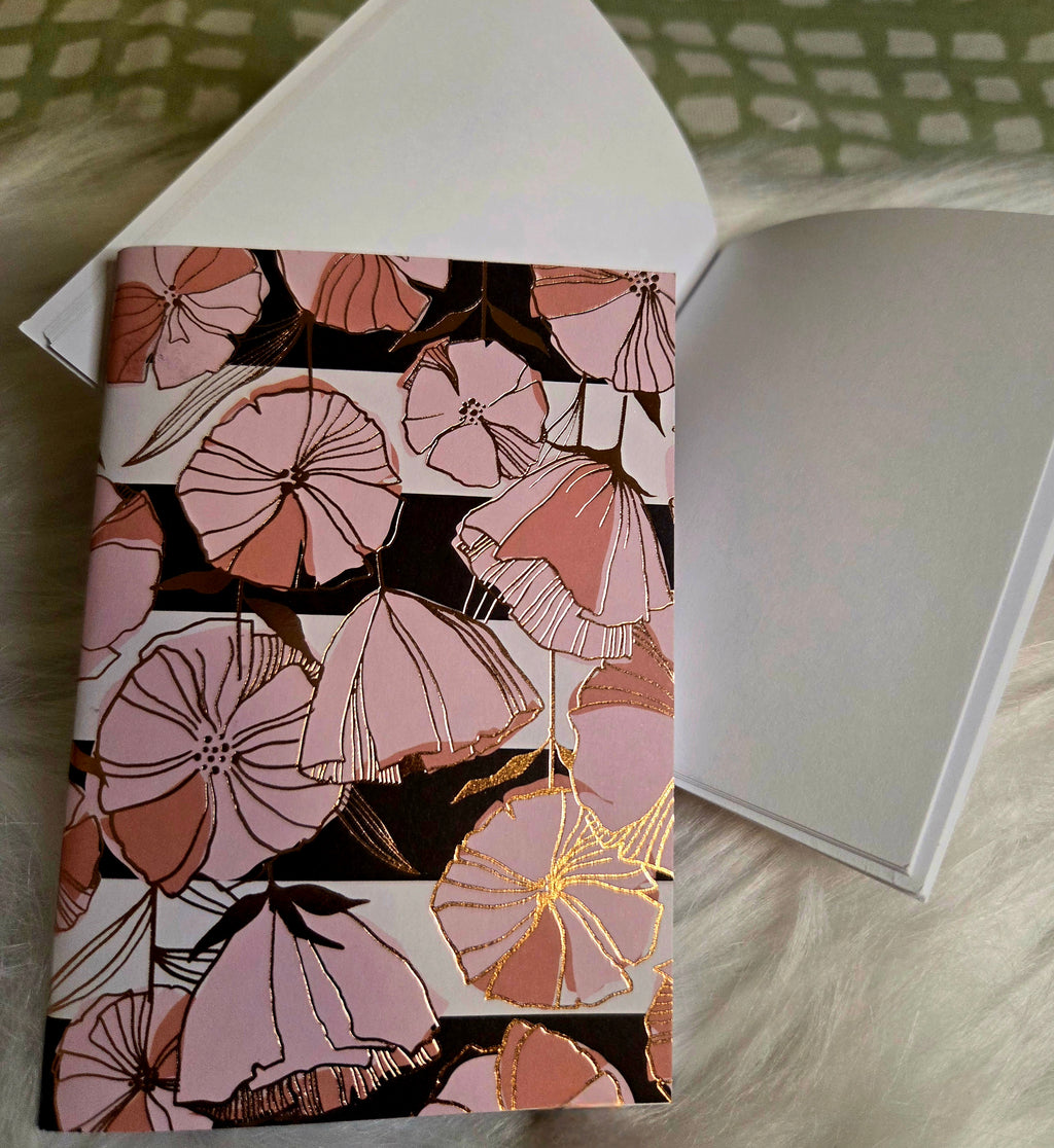 Foiled Poppy Journlette Unruled